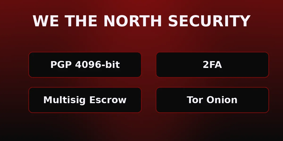 WeTheNorth onion security — PGP, 2FA, escrow on Tor